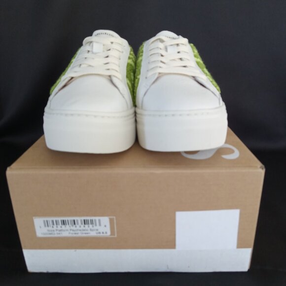 SOLUDOS Ibiza Platform Psychedelic Spiral Sneaker White/Green Women Size 8.5 - Picture 2 of 16
